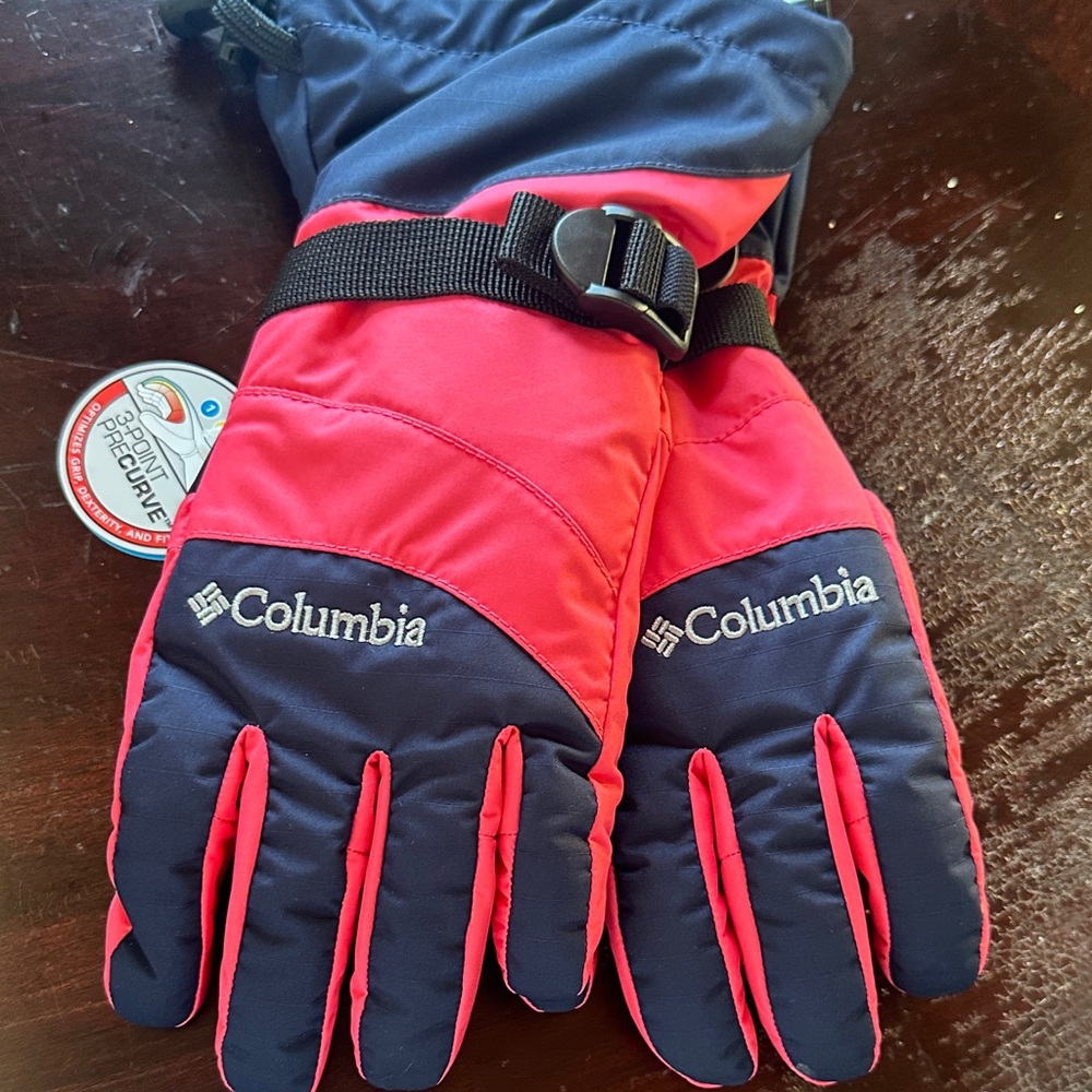 Columbia Red and Navy Insulated Gloves